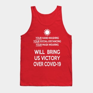 Victory over Covid19, red Tank Top